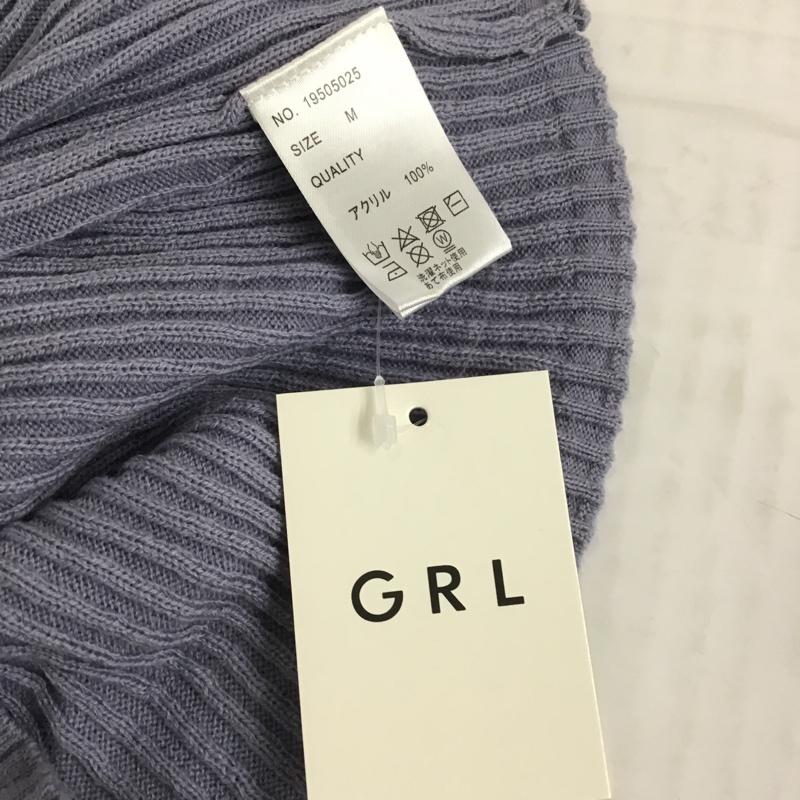 グレイル GRL ニット、セーター 長袖 アシメショルダーリブニット 19505025 M 無地 紫 / パープル / レディース USED 古着 中古 10079503