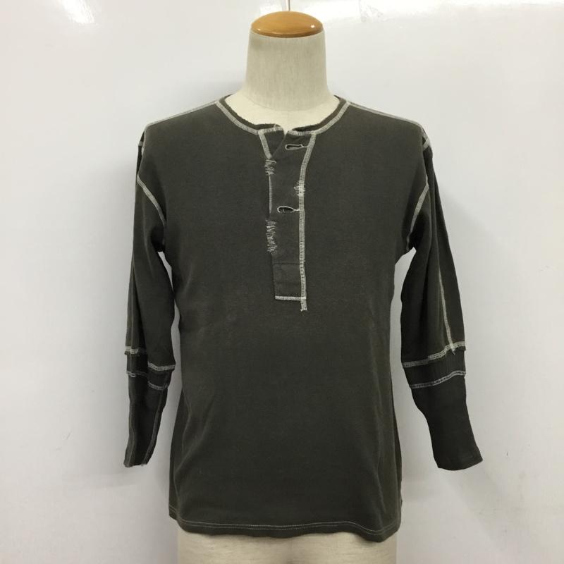 ダヴィット モルソー Davit MEURSAULT カットソー 七分袖 S 無地 ダークグレー / ダークグレー / メンズ USED 古着 中古 10079537