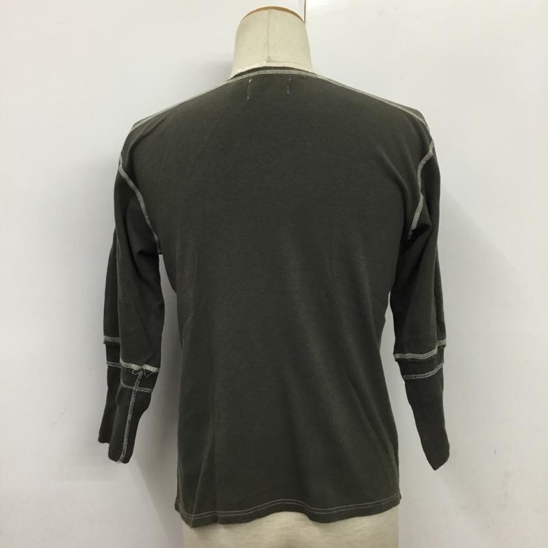 ダヴィット モルソー Davit MEURSAULT カットソー 七分袖 S 無地 ダークグレー / ダークグレー / メンズ USED 古着 中古 10079537