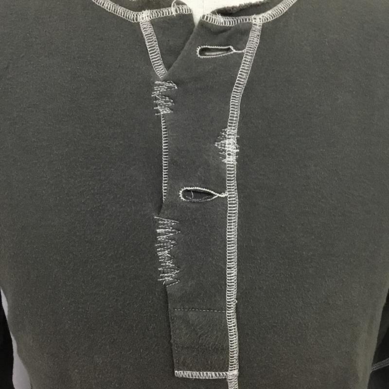 ダヴィット モルソー Davit MEURSAULT カットソー 七分袖 S 無地 ダークグレー / ダークグレー / メンズ USED 古着 中古 10079537