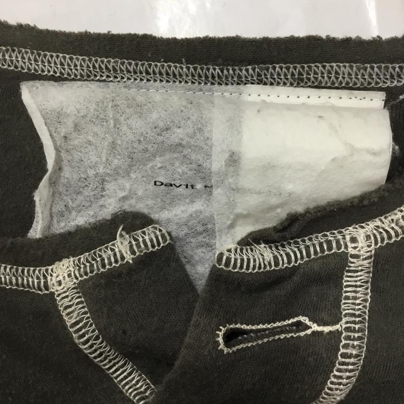 ダヴィット モルソー Davit MEURSAULT カットソー 七分袖 S 無地 ダークグレー / ダークグレー / メンズ USED 古着 中古 10079537