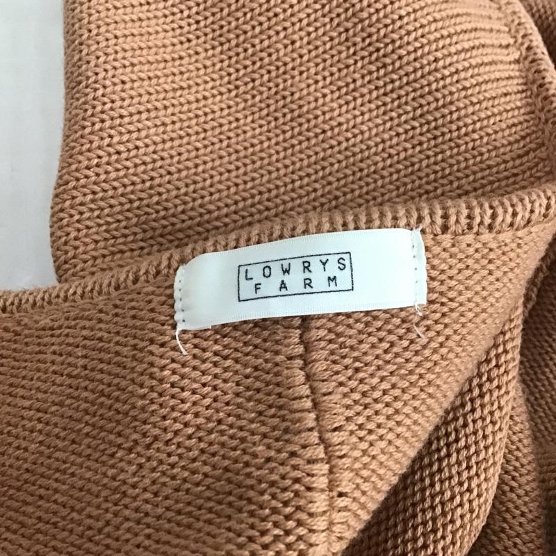 ローリーズファーム LOWRYS FARM カーディガン 長袖 FREE 無地 茶 / ブラウン / レディース USED 古着 中古 10079561