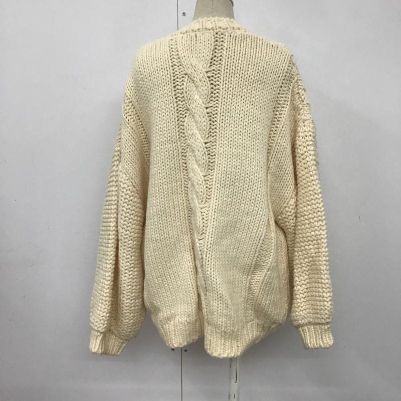 ローリーズファーム LOWRYS FARM カーディガン 長袖 ニットカーディガン FREE 無地 白 / ホワイト / レディース USED 古着 中古 10079564