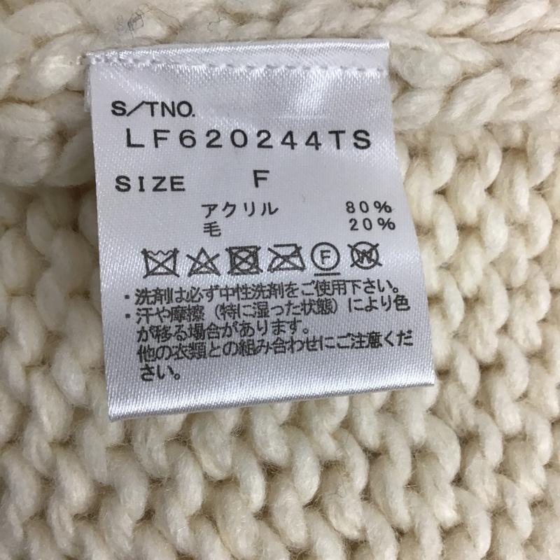 ローリーズファーム LOWRYS FARM カーディガン 長袖 ニットカーディガン FREE 無地 白 / ホワイト / レディース USED 古着 中古 10079564