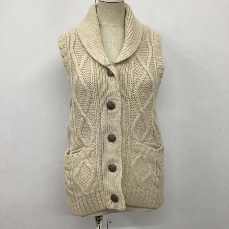 ショコラ フィネ ローブ chocol raffine robe ベスト ベスト ニットベスト FREE 無地 ベージュ / ベージュ / レディース USED 古着 中古 10079709