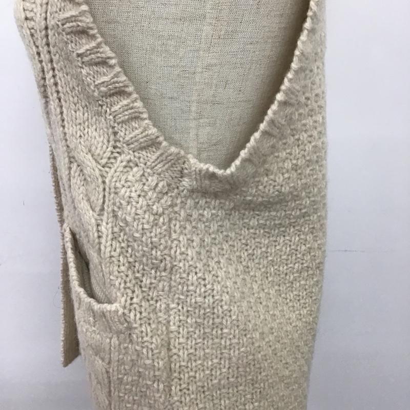ショコラ フィネ ローブ chocol raffine robe ベスト ベスト ニットベスト FREE 無地 ベージュ / ベージュ / レディース USED 古着 中古 10079709