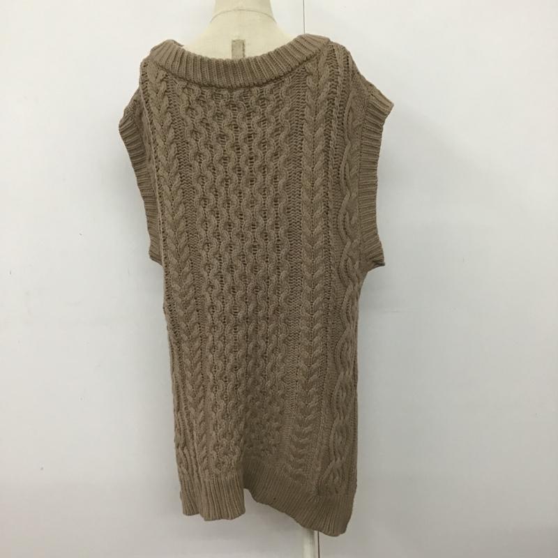 フーズフーチコ who's who Chico ベスト ベスト ニットベスト FREE 無地 茶 / ブラウン / レディース USED 古着 中古 10079722