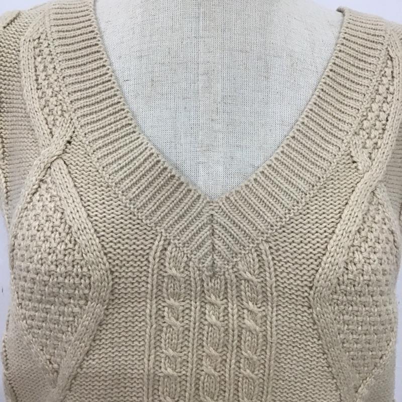 ヘザー Heather ベスト ベスト HE063396TS ニットベスト ケーブル編み FREE ベージュ / ベージュ / レディース USED 古着 中古 10079760