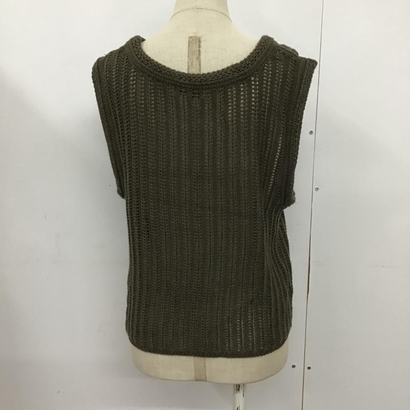 クティール kutir ベスト ベスト 透かし編み ニットベスト FREE 無地 カーキ / カーキ / レディース USED 古着 中古 10079764