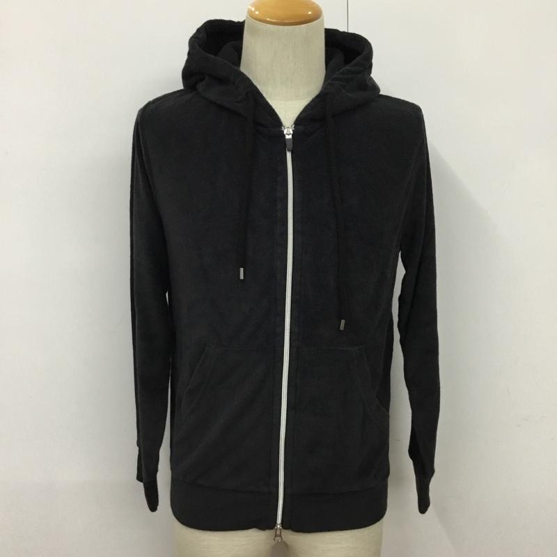 チャンピオン Champion パーカー 長袖 C8-DBB01 パイル地 フルジップ M ワンポイント 黒 / ブラック / メンズ USED 古着 中古 10079807