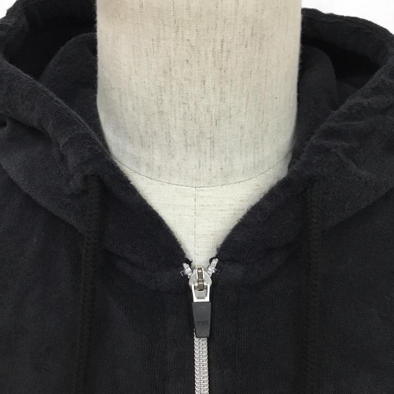 チャンピオン Champion パーカー 長袖 C8-DBB01 パイル地 フルジップ M ワンポイント 黒 / ブラック / メンズ USED 古着 中古 10079807