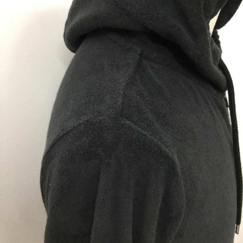 チャンピオン Champion パーカー 長袖 C8-DBB01 パイル地 フルジップ M ワンポイント 黒 / ブラック / メンズ USED 古着 中古 10079807