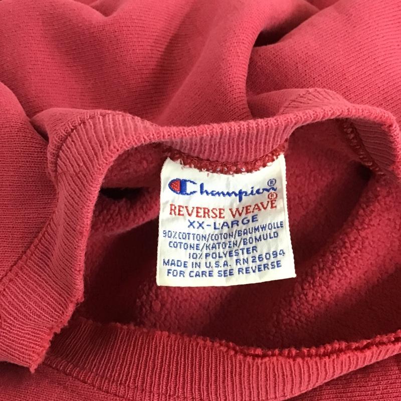 チャンピオン Campion トレーナー 長袖 XXL 無地 赤 / レッド / メンズ USED 古着 中古 10079817