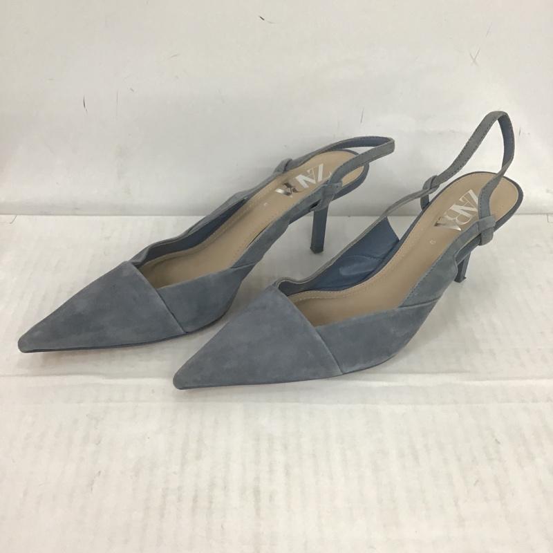 ザラ ZARA ミュール ミュール 無地 水色 / ライトブルー / レディース USED 古着 中古 10079871