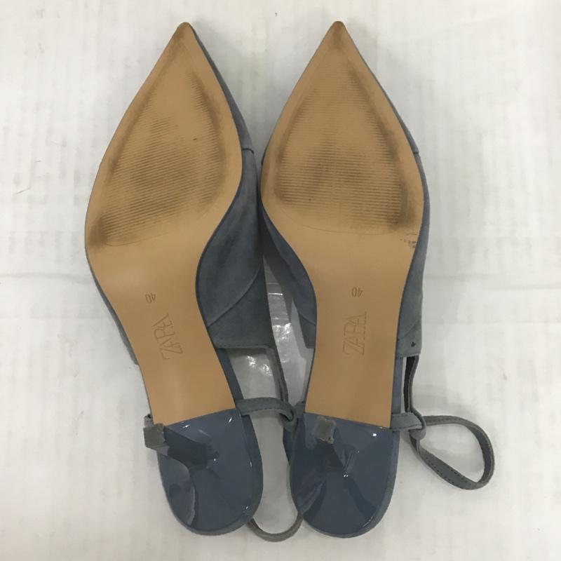 ザラ ZARA ミュール ミュール 無地 水色 / ライトブルー / レディース USED 古着 中古 10079871