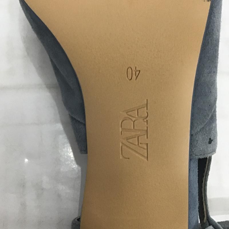 ザラ ZARA ミュール ミュール 無地 水色 / ライトブルー / レディース USED 古着 中古 10079871