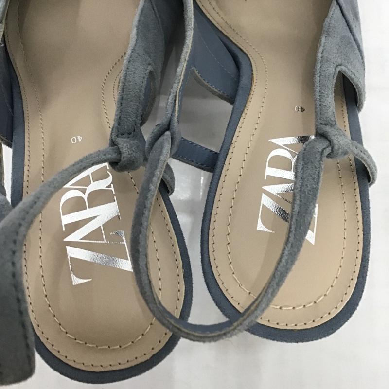 ザラ ZARA ミュール ミュール 無地 水色 / ライトブルー / レディース USED 古着 中古 10079871