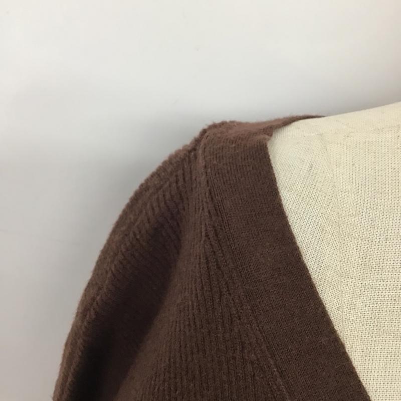 ローリーズファーム LOWRYS FARM カーディガン 長袖 12GロングカーデOP タグ付 FREE 無地 茶 / ブラウン / レディース USED 古着 中古 10079873