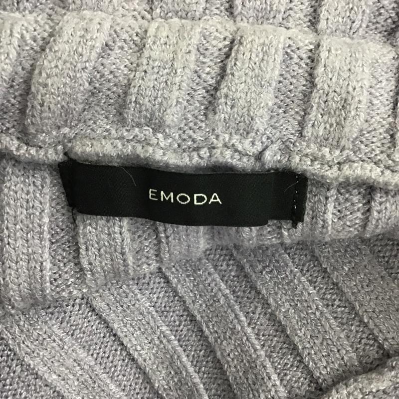 エモダ EMODA ニット、セーター 長袖 041812651801 ネックギャザーニット FREE 無地 紫 / パープル / レディース USED 古着 中古 10079886