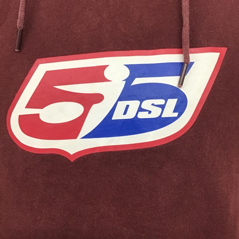 フィフティーファイブディーエスエル 55DSL パーカー 長袖 フーディ M プリント えんじ / ワインレッド / メンズ USED 古着 中古 10079896