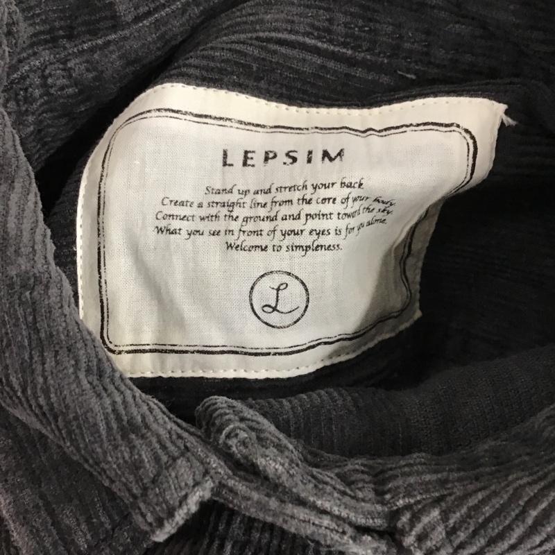レプシィム LEPSIM シャツ、ブラウス 長袖 M 無地 チャコールグレー / チャコールグレー / レディース USED 古着 中古 10079912