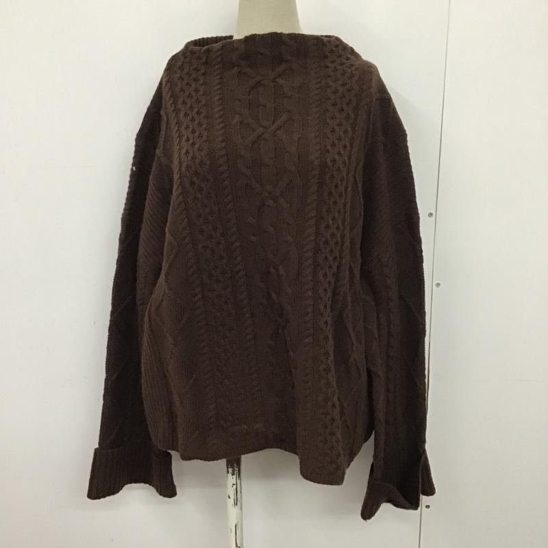 ジーナシス JEANASIS ニット、セーター 長袖 FREE 無地 茶 / ブラウン / レディース USED 古着 中古 10079913