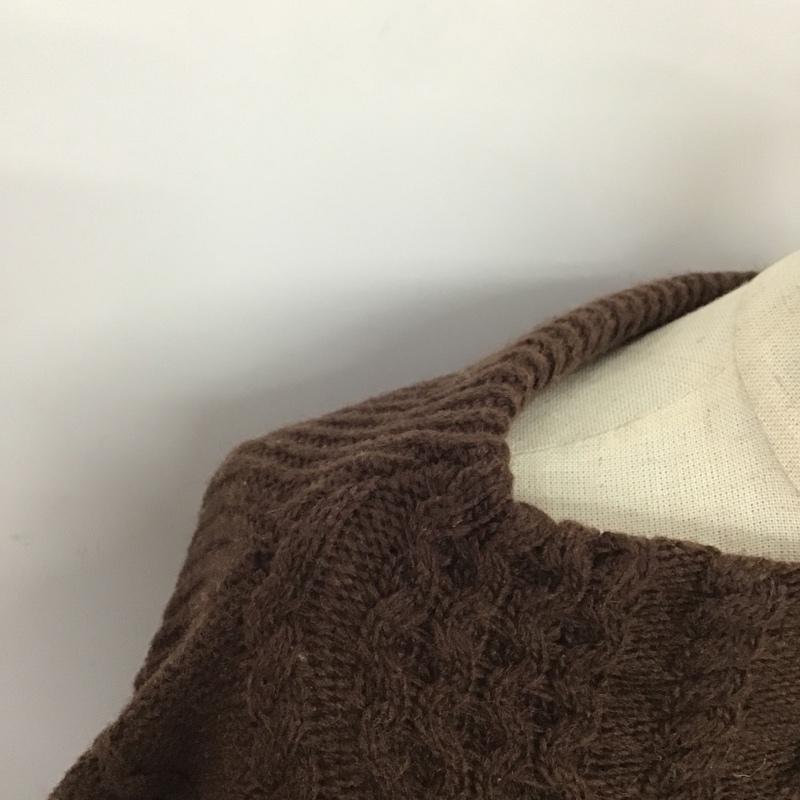 ジーナシス JEANASIS ニット、セーター 長袖 FREE 無地 茶 / ブラウン / レディース USED 古着 中古 10079913