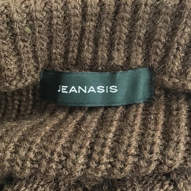 ジーナシス JEANASIS ニット、セーター 長袖 FREE 無地 茶 / ブラウン / レディース USED 古着 中古 10079913