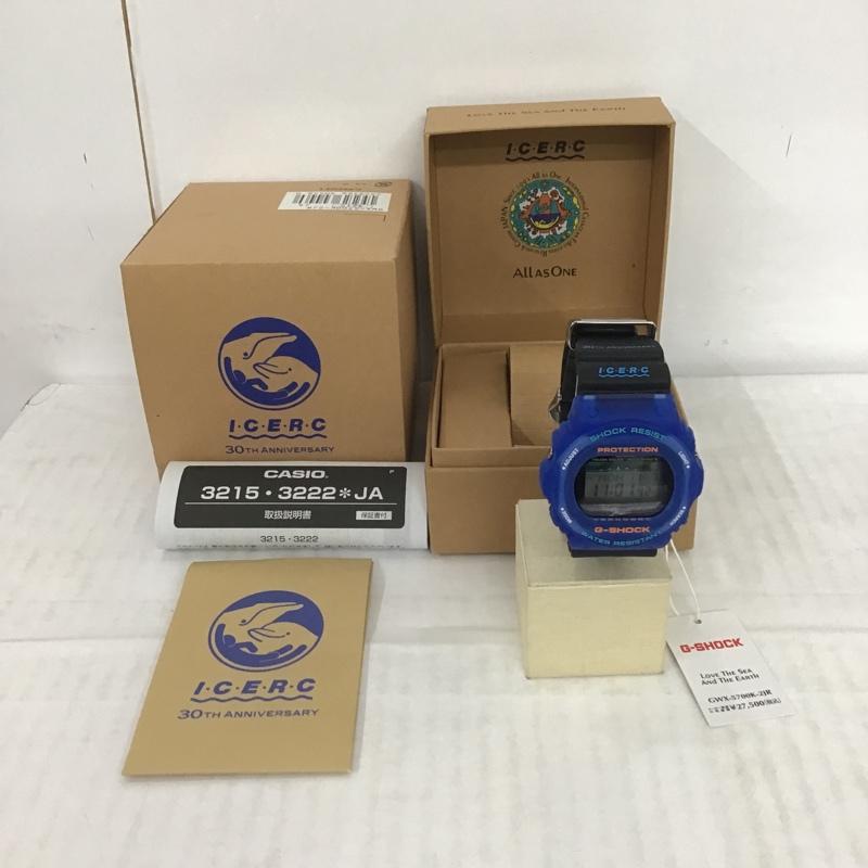 ジーショック G-SHOCK 腕時計 デジタル QWX-5700K Love The Sea And The Earth 箱有 ロゴ、文字 黒 / ブラック / X 青 / ブルー / メンズ USED 古着 中古 10080000