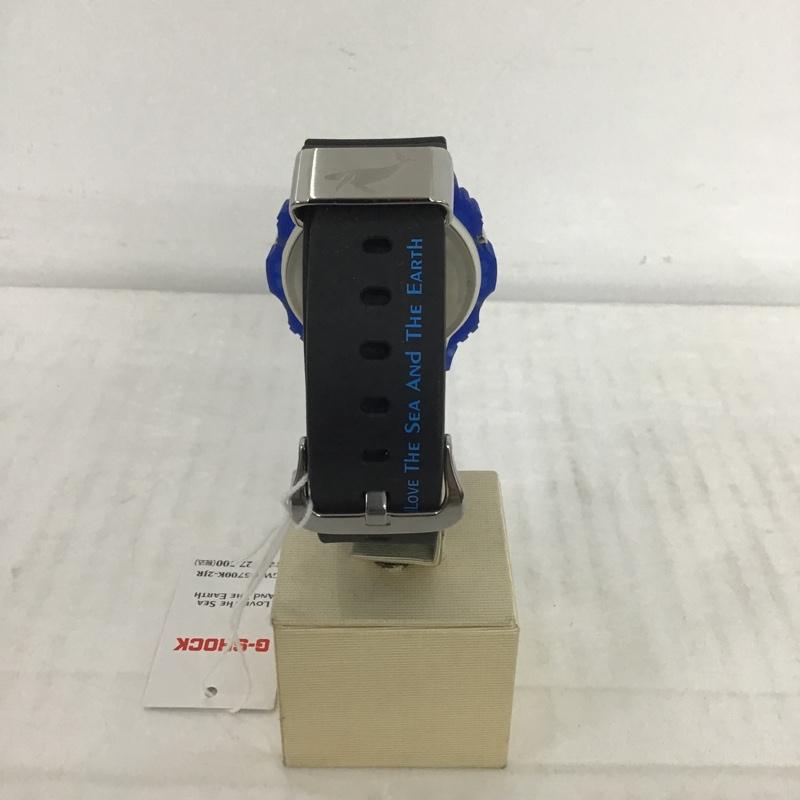 ジーショック G-SHOCK 腕時計 デジタル QWX-5700K Love The Sea And The Earth 箱有 ロゴ、文字 黒 / ブラック / X 青 / ブルー / メンズ USED 古着 中古 10080000
