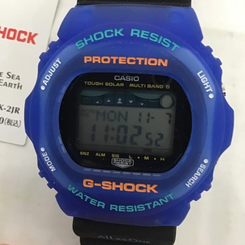 ジーショック G-SHOCK 腕時計 デジタル QWX-5700K Love The Sea And The Earth 箱有 ロゴ、文字 黒 / ブラック / X 青 / ブルー / メンズ USED 古着 中古 10080000