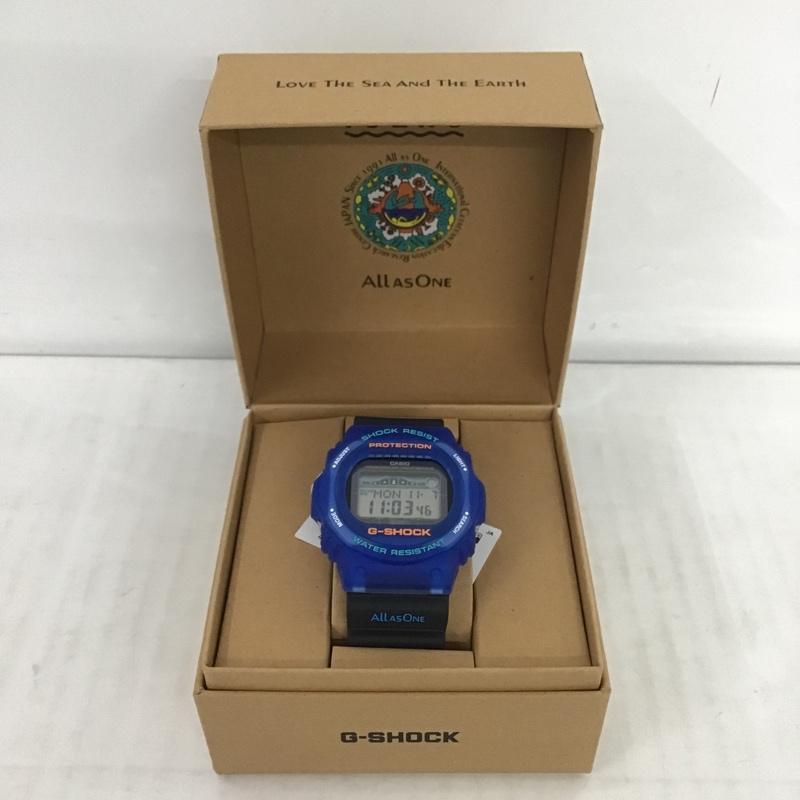 ジーショック G-SHOCK 腕時計 デジタル QWX-5700K Love The Sea And The Earth 箱有 ロゴ、文字 黒 / ブラック / X 青 / ブルー / メンズ USED 古着 中古 10080000