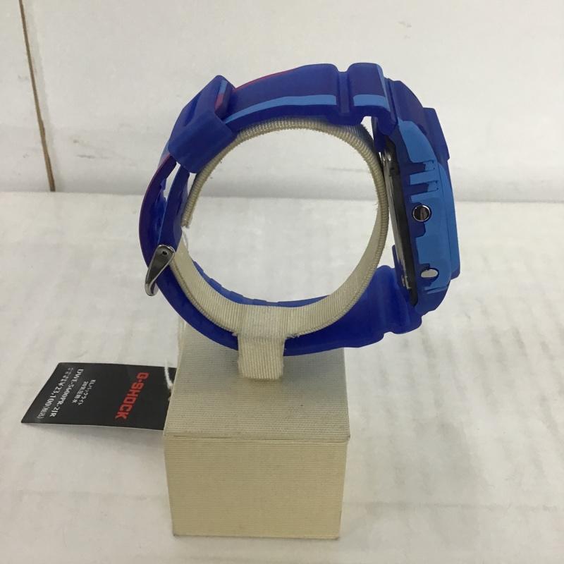 ジーショック G-SHOCK 腕時計 デジタル DWE-5600PR 付属バンド付き 箱有 ロゴ、文字 青 / ブルー / X 紫 / パープル / X 水色 / ライトブルー / メンズ USED 古着 中古 10080004
