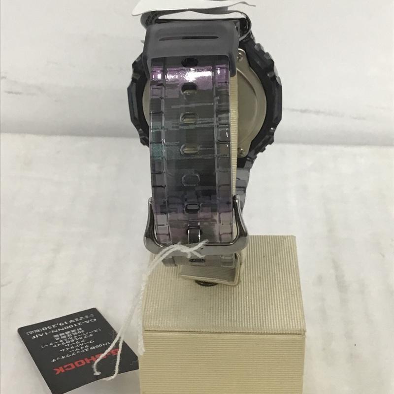 ジーショック G-SHOCK 腕時計 アナログ(クォーツ式) GA-2100NN スケルトン 箱有 ロゴ、文字 黒 / ブラック / X 紫 / パープル / X 水色 / ライトブルー / メンズ USED 古着 中古 10080005