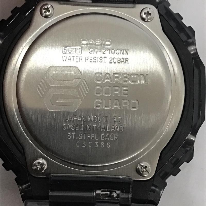 ジーショック G-SHOCK 腕時計 アナログ(クォーツ式) GA-2100NN スケルトン 箱有 ロゴ、文字 黒 / ブラック / X 紫 / パープル / X 水色 / ライトブルー / メンズ USED 古着 中古 10080005