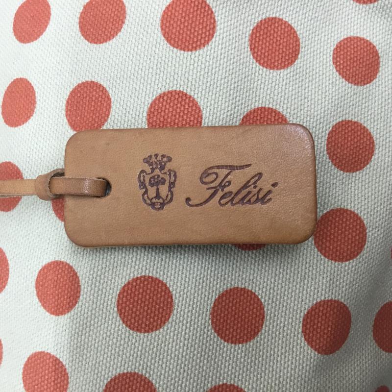 フェリージ Felisi トートバッグ トートバッグ ドット ベージュ / ベージュ / X 橙 / オレンジ / レディース USED 古着 中古 10080088