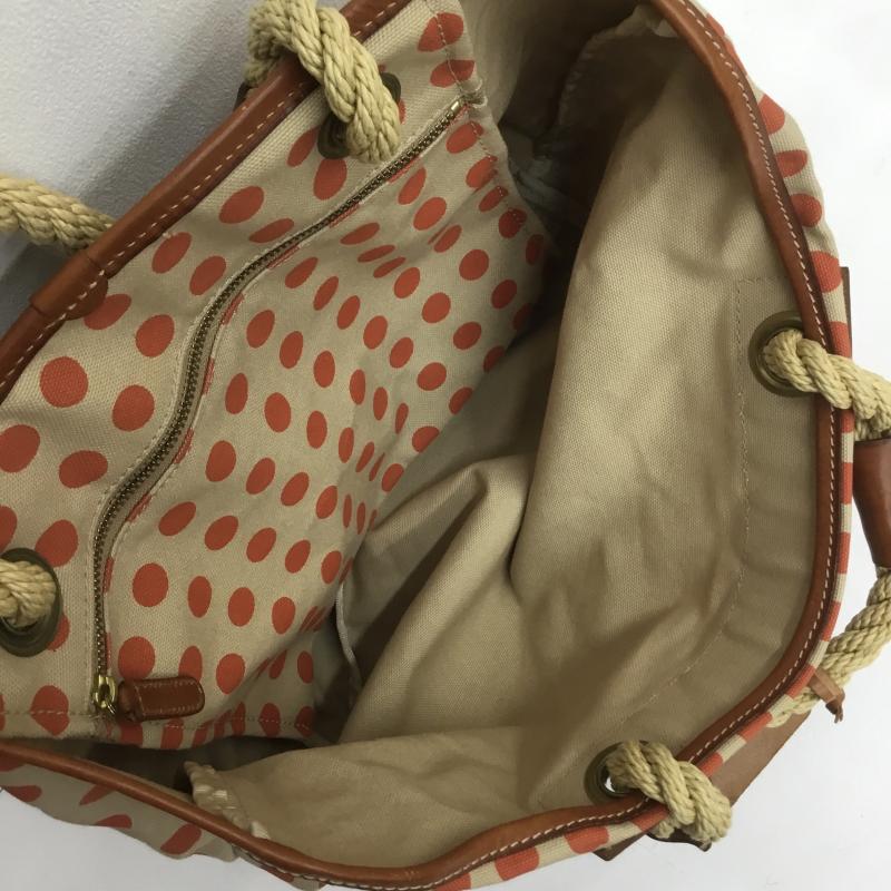 フェリージ Felisi トートバッグ トートバッグ ドット ベージュ / ベージュ / X 橙 / オレンジ / レディース USED 古着 中古 10080088