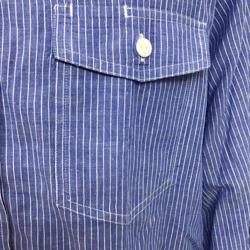 アベイシングエイプ A BATHING APE シャツ、ブラウス 長袖 L ストライプ マルチカラー / マルチカラー / メンズ USED 古着 中古 10080127
