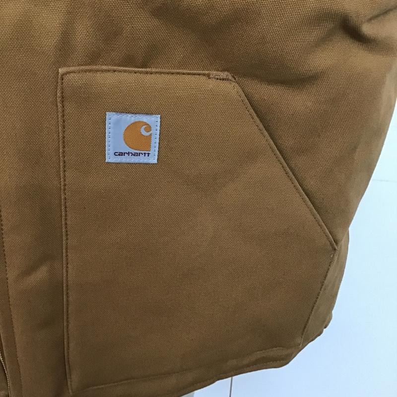 カーハート Carhartt ベスト ベスト OV0001 Duck Insulates Rib Collar Vest タグ付き XL ロゴ、文字 茶 / ブラウン / メンズ USED 古着 中古 10080128