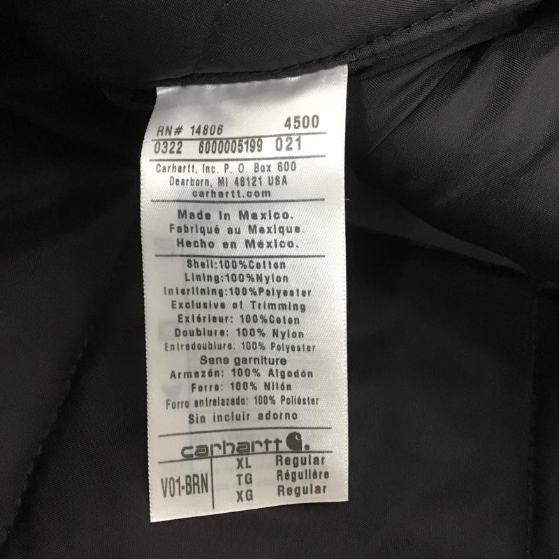 カーハート Carhartt ベスト ベスト OV0001 Duck Insulates Rib Collar Vest タグ付き XL ロゴ、文字 茶 / ブラウン / メンズ USED 古着 中古 10080128