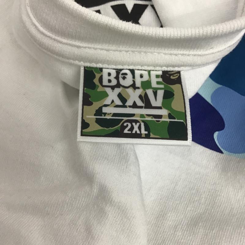アベイシングエイプ A BATHING APE Tシャツ 半袖 3L プリント 白 / ホワイト / メンズ USED 古着 中古 10080131