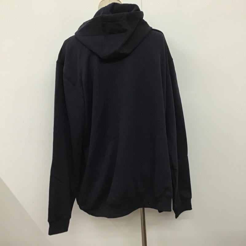 カーハート Carhartt パーカー 長袖 K121-472 MIDWEIGHT SWEATSHIRT 裏起毛 タグ付き XL ロゴ、文字 紺 / ネイビー / メンズ USED 古着 中古 10080132