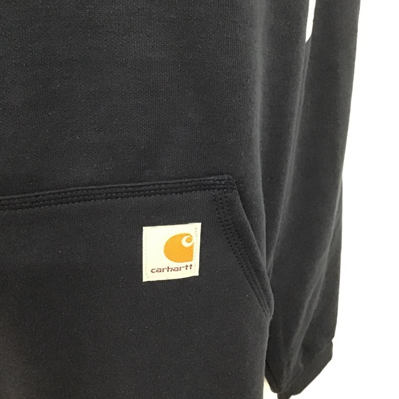 カーハート Carhartt パーカー 長袖 K121-472 MIDWEIGHT SWEATSHIRT 裏起毛 タグ付き XL ロゴ、文字 紺 / ネイビー / メンズ USED 古着 中古 10080132