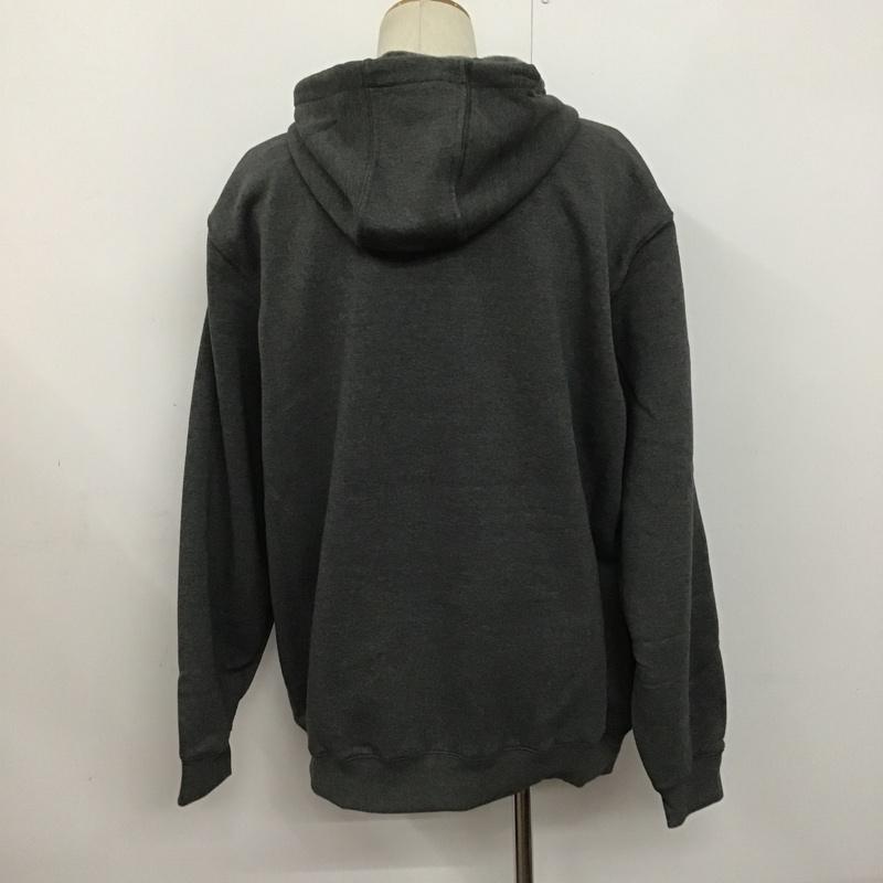 カーハート Carhartt パーカー 長袖 K121-026 MIDWEIGHT SWEATSHIRT 裏起毛 タグ付き L ロゴ、文字 ダークグレー / ダークグレー / メンズ USED 古着 中古 10080134
