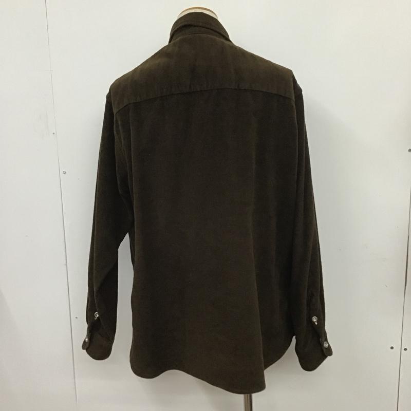 アンドファミリー ANDFAMILY シャツ、ブラウス 長袖 XXL 無地 茶 / ブラウン / メンズ USED 古着 中古 10080161