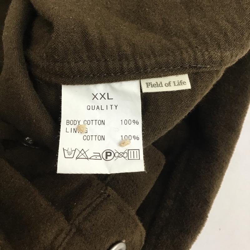 アンドファミリー ANDFAMILY シャツ、ブラウス 長袖 XXL 無地 茶 / ブラウン / メンズ USED 古着 中古 10080161