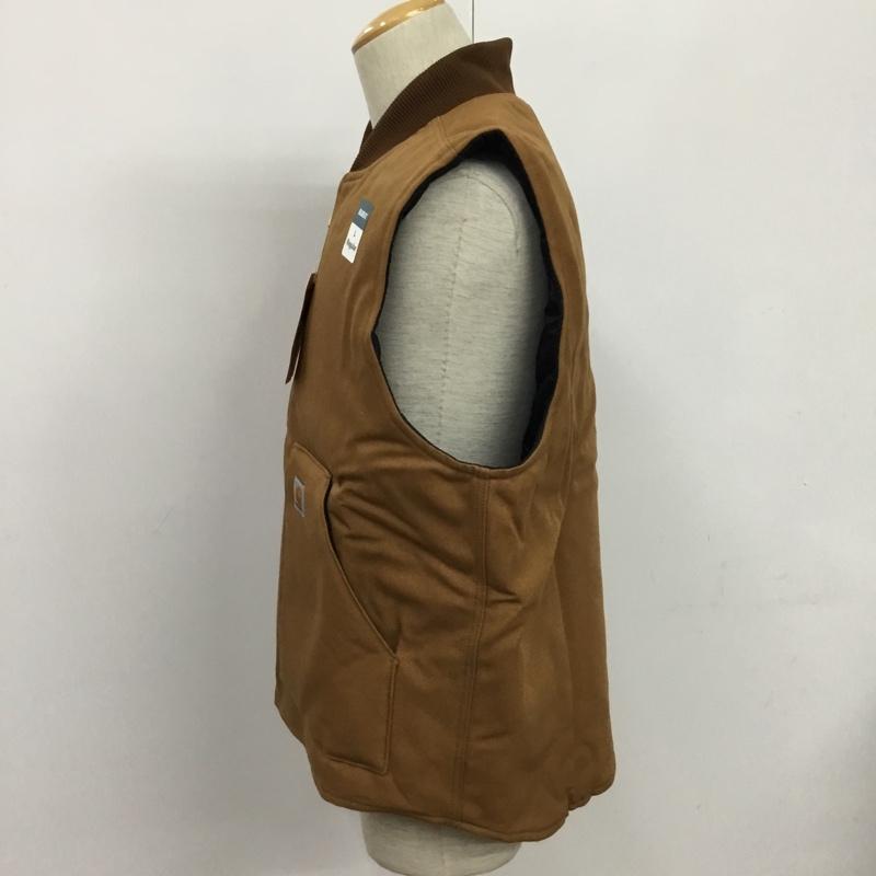カーハート Carhartt ベスト ベスト OV0001 Duck Insulates Rib Collar Vest タグ付き L ロゴ、文字 茶 / ブラウン / メンズ USED 古着 中古 10080222