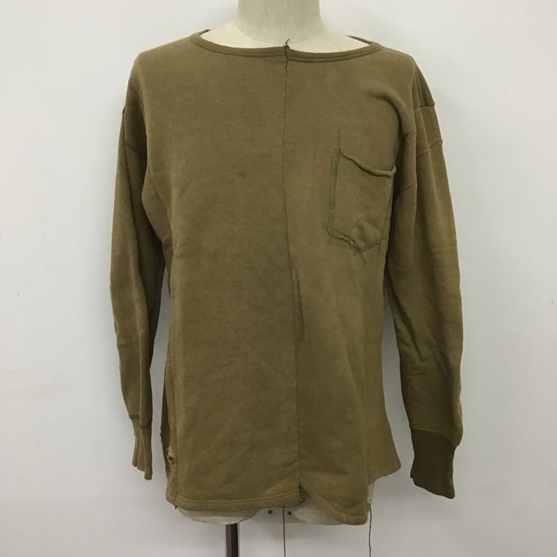 ポーショニー POTIONY トレーナー 長袖 M 無地 茶 / ブラウン / メンズ USED 古着 中古 10080264