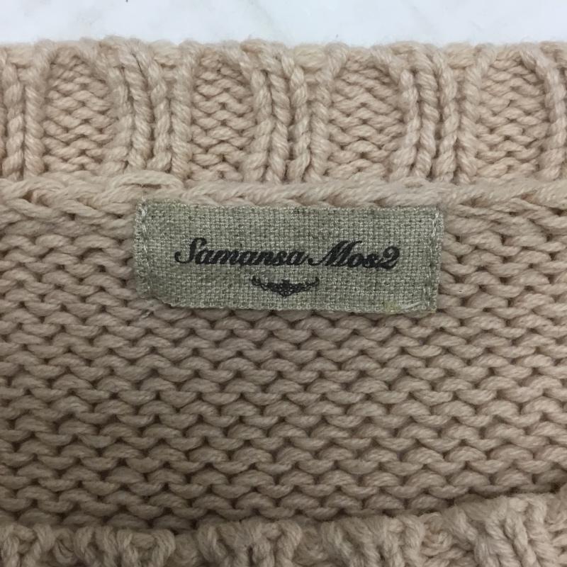 サマンサモスモス Samansa Mos2 ニット、セーター 長袖 FREE 無地 桃 / ピンク / レディース USED 古着 中古 10080342