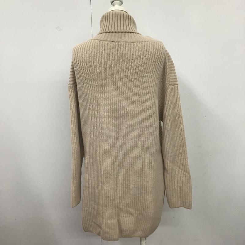 ナチュラルビューティーベーシック NATURAL BEAUTY BASIC ニット、セーター 長袖 タートルネック M 無地 ベージュ / ベージュ / レディース USED 古着 中古 10080396